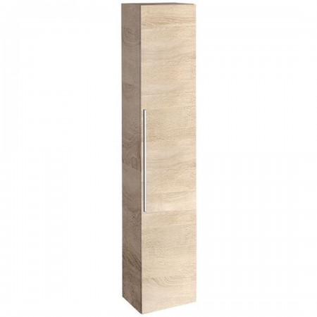 Geberit iCon tall cabinet with one door: B=36cm, H=180cm, T=31.7cm, oak nature / wood-textured melamine