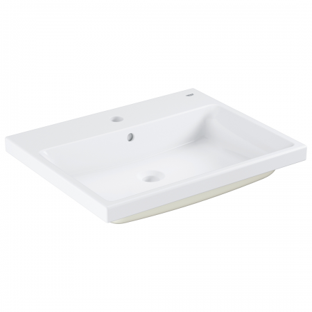 Cube ceramic counter basin 60 alpine whi