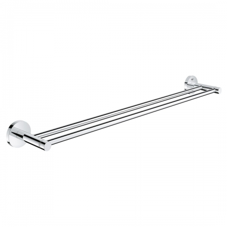 Essentials double towel rail chrome