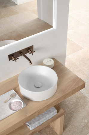 GSI Kube X Washbasin Diam.40 H13 Countertop Matt White