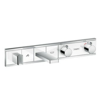 Hansgrohe - RainSelect Finish Set For Concealed Inst For 2 Functions Bath Tub White/Chrome