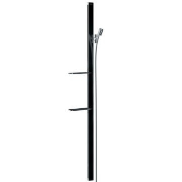 Hansgrohe - Unica E Wall Bar 150mm Black/Chrome