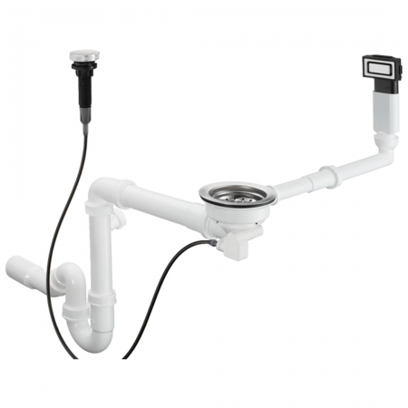 Hansgrohe D14-11 Automatic waste and overflow set for single bowl