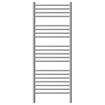 Jeeves - Classic D Curved Heated Towel Rail 520x1340mm Brushed Stainless Steel