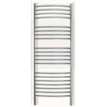Jeeves - Classic D Curved Heated Towel Rail 520x1340mm Polished Stainless Steel