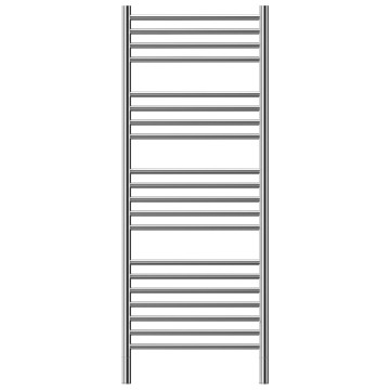 Jeeves - Classic D Straight Heated Towel Rail 620x1340mm Polished Stainless Steel