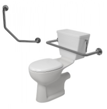 Lecico Paraplegic Box CC Pan Cistern Mech Rails No Seat