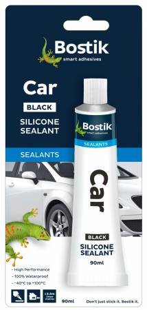 Bostik Car Flexible General Silicone Sealant for Vehicles Black - 90ml