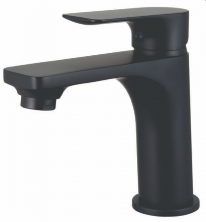 Borras GIR Black Single Lever Medium Basin Mixer