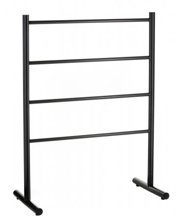 Stunning ladder rail - round 4 bar black (600 x 600mm)