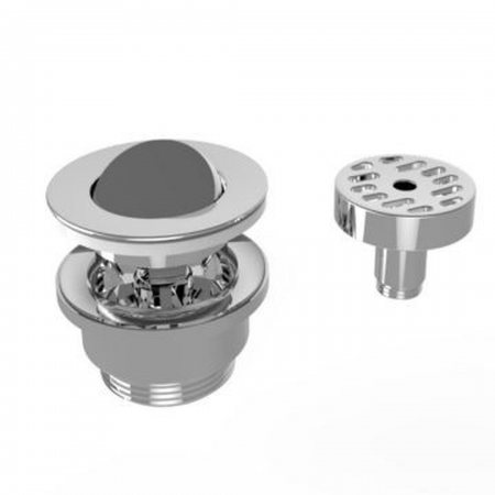 V&A Basin Drain with Captive Flip Plug - polished chrome