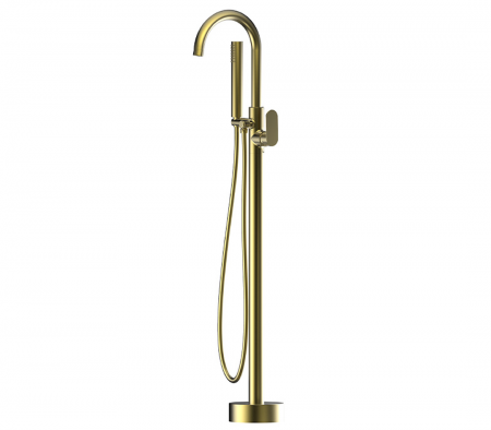 Satin Brass Round F/S Bath Mixer