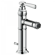 AXOR Montreux Single lever bidet mixer with lever handle and pop-up waste set