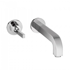 AXOR Citterio Single lever basin mixer for concealed installation wall-mounted with pin handle, spout 160 mm and escutcheons