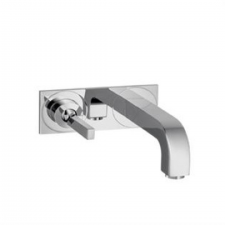AXOR Citterio Single lever basin mixer for concealed installation wall-mounted with pin handle, spout 220 mm and plate