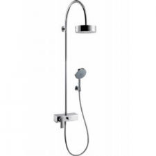 AXOR Citterio Showerpipe with single lever mixer and overhead shower 180 1jet