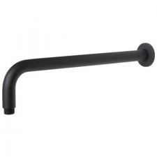 400mm Shower Arm Round Black