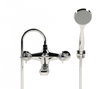 Cobra Star Heavy Pattern Bath Diverter mixer Wall Type 20mm Chrome Plated