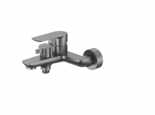 Cobra Seine Exposed Bath mixer Brushed Gun Grey