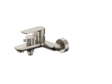 Seine exposed bath mixer brushed nickel