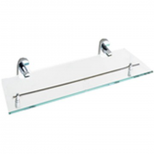 Pearl Glass Shelf Polished Stainless Steel