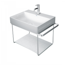 Metal console w/m DuraSquare 235360 towel rail left/right, chrome