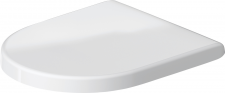 Duravit Starck 2 Seat and cover, white w/o soft closure, hinge sst