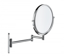 Magnifying mirror D-Code round, chrome