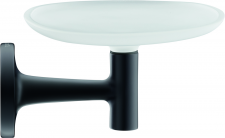 Duravit Soap dish Starck T, black matt,incl. white frosted glass