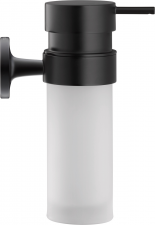 Duravit Soap dispenser Starck T, black matt, incl. white frosted glass
