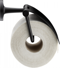 Duravit Paper holder with cover Starck T, black matt