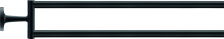 Duravit Towel holder Starck T , two swivelling arms, black matt