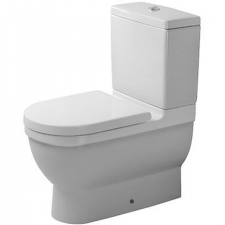 Toilet close-coupled 655mm Starck3 white, washdown, vario outl.btw