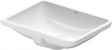 Vanity basin 49 cm Starck 3 white undercounter model, w/o tp