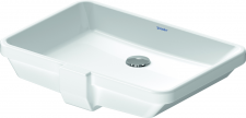 Vanity basin 53cm 2nd Floor, white undercounter model, with of,w/o tp