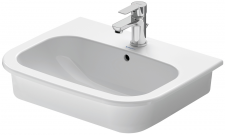 Vanity basin 54 cm D-Code white countertop model,w.of,w.tp,1 th