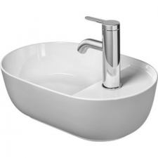 Duravit Washbowl 420mm Luv, white w/o OF, w.tap at the side, w.1 TH