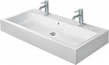 Duravit Washbasin 100 cm Vero white with of, with tp, 2 th, ground
