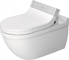 Duravit Starck 3 SensoWash C wall mounted pan with WonderGliss
