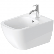 Duravit Bidet wall mounted 54cm Happy D.2 white, with OF, with TP, 1 TH