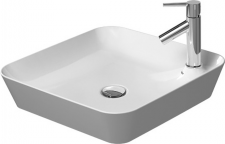 Duravit Washbowl square 460mm Cape Cod white, w.tap dome, w/o OF, 1 TH