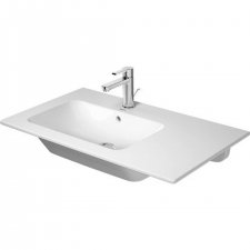 Furn. washbasin 830 mm ME by Starck white, w.of, w.tp, 1 th, bowl left