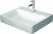 Duravit Washbasin DuraSquare 600mm, white without OF, with tap, 1 TH