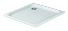 Shower tray D-Code 900x900mm, white, square, outlet diam. 90mm