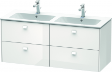 Duravit Brioso vanity unit, 553x1290x479mm 4 drawers, White High Gloss
