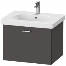 XBase vanity unit wall-m., 1 pull- out com.,448x600x458,Graphite Matt