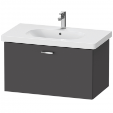 Duravit XBase vanity unit wall-m., 1 pull- out com.,448x800x458,Graphite Matt