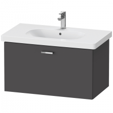 XBase vanity unit wall-m., 1 pull- out com.,448x800x458,Graphite Matt