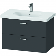 Duravit XBase Vanity Unit wall-mounted, 2 drawers 560x800x458mm, graphite matt