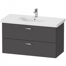 Duravit XBase Vanity Unit wall-mounted, 2 drawers 560x1000x458mm, graphite matt